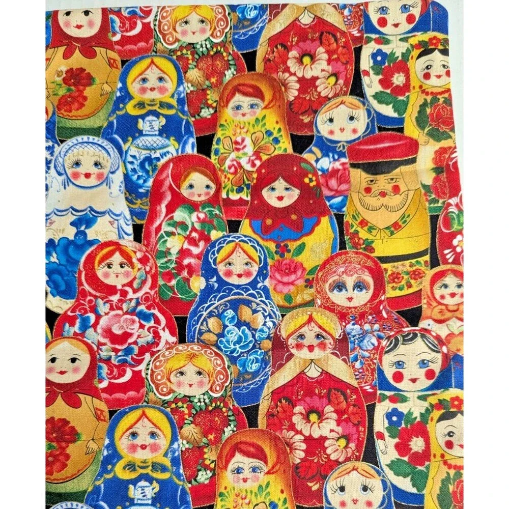 Russian Nesting Dolls Pillow Sham Ethnic Cotton 16 x 16-inch Bedding Home Gift